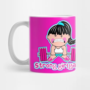 Gym girl, barbell girl, fitness girl, weightlifting Mug